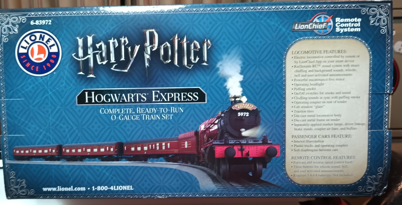 Lionel Lioncheif 6-83972 Harry Potter Hogwarts Express Bluetooth App O-Gauge