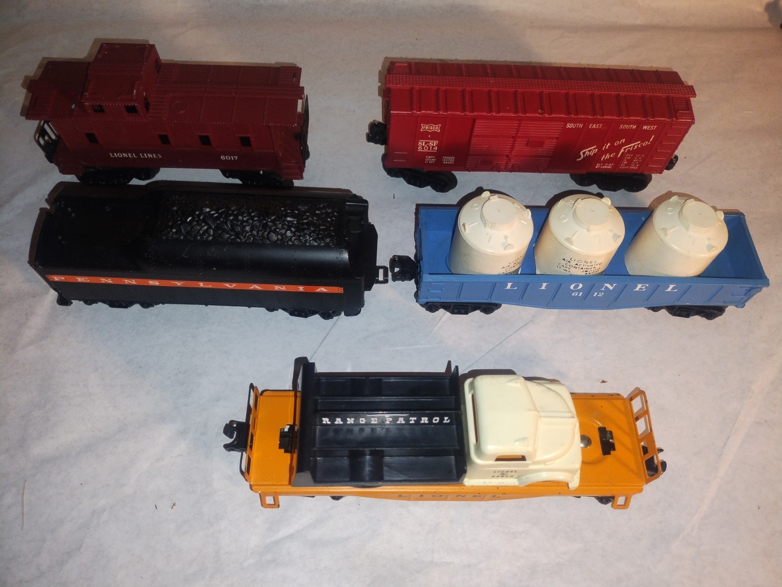 Lionel 1590 Set From 1958 Locomotive 249 & Tender 4 Car Freight Set W/ Boxes
