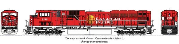 Kato 1765627DCC N Scale EMD SD90/43MAC – DCC — Canadian Pacific #9155 (red, whi