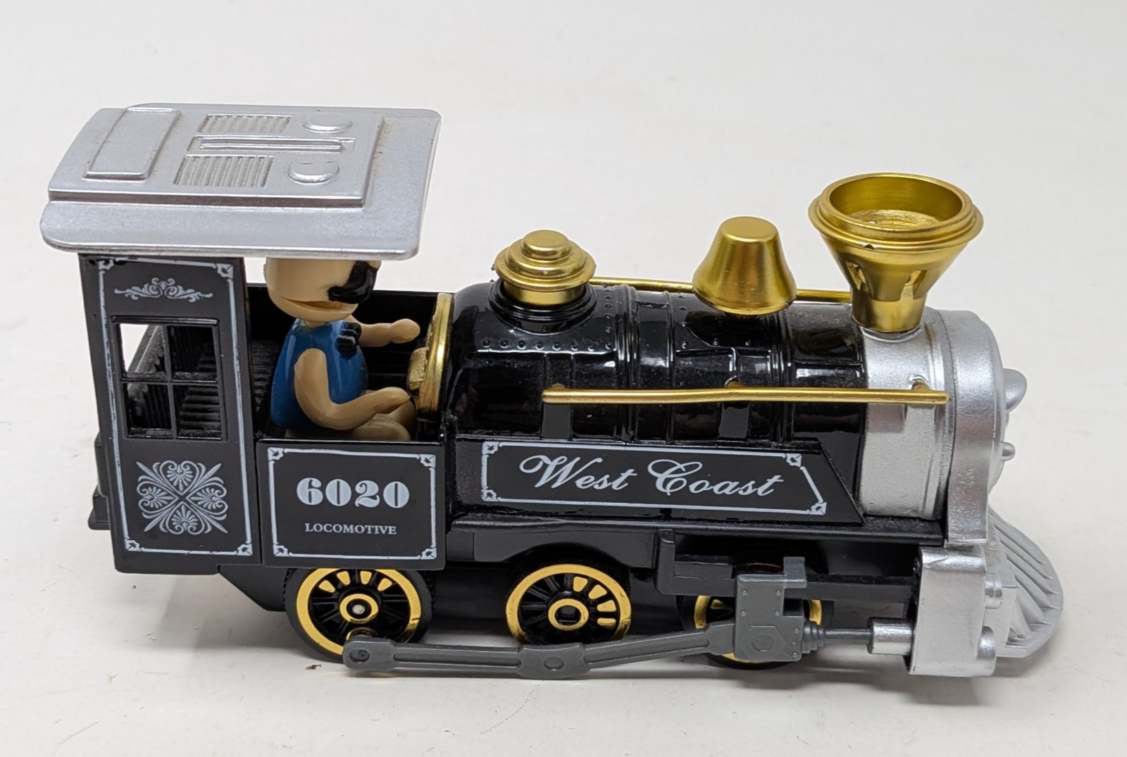 PMT Holdings Ltd. West Coast 6020 Locomotive Toy Train Cartoon Driver Black Gold