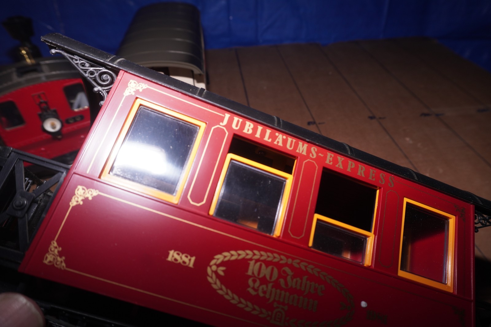 LGB G Steam Locomotive Set Stainz 1, 2 Cars + Track “100 Years Lehmann” OVP