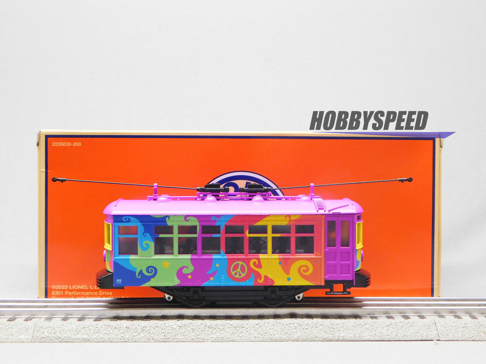 LIONEL TRIPPY TROLLEY O GAUGE street car artistic psychedelic hippy 2235030 NEW