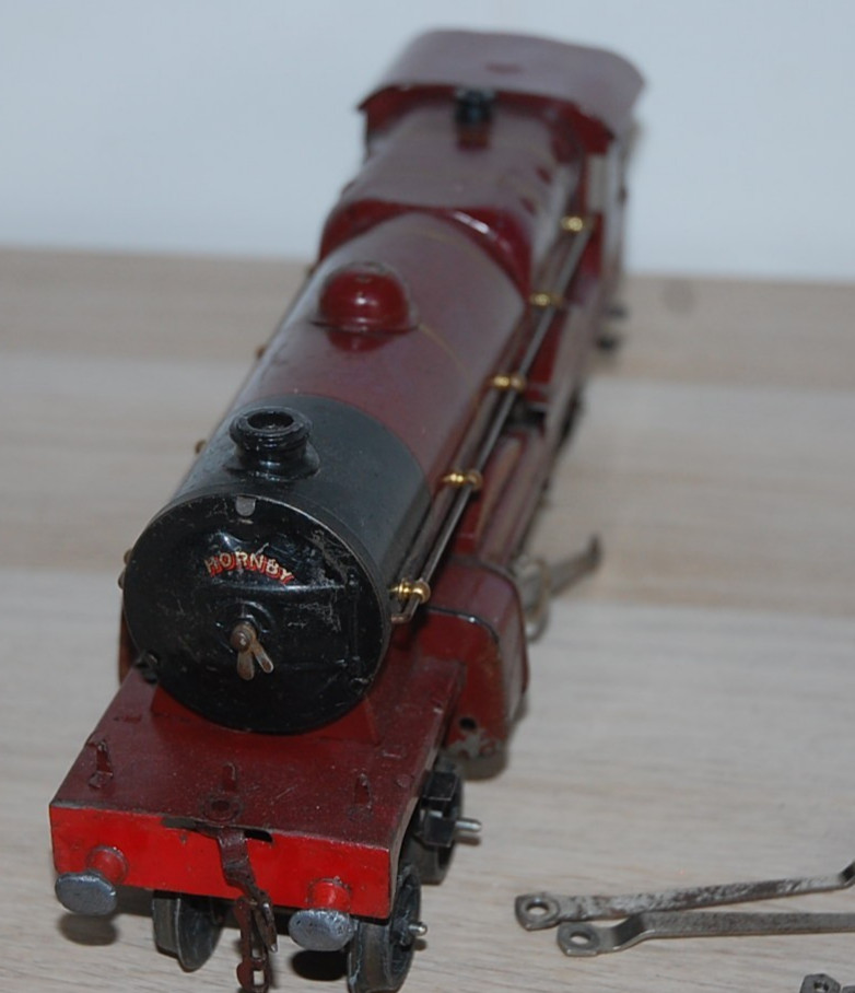 HORNBY O GAUGE CLOCKWORK No 3C ‘ROYAL SCOT’ LOCOMOTIVE IN RED LMS LIVERY
