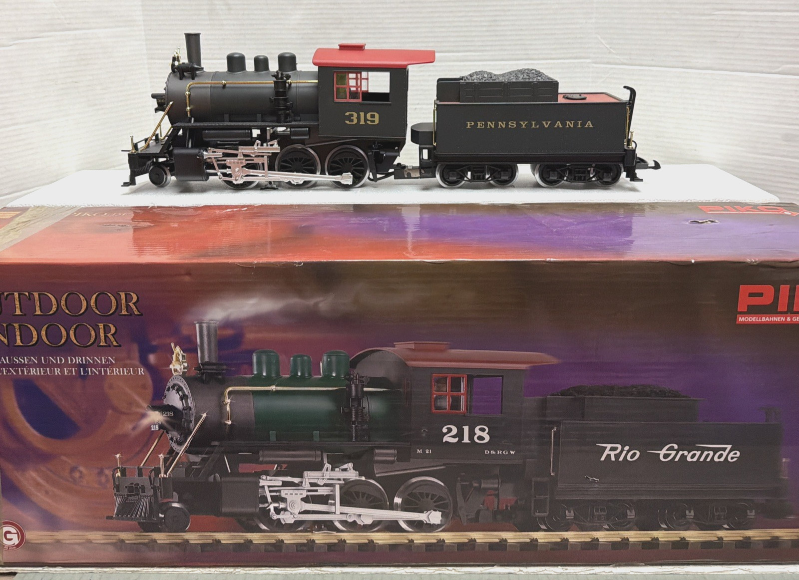 PIKO G-GAUGE 2-6-0 PENNSYLVANIA #319 STEAM LOCOMOTIVE WITH DIGITAL SOUND 38213