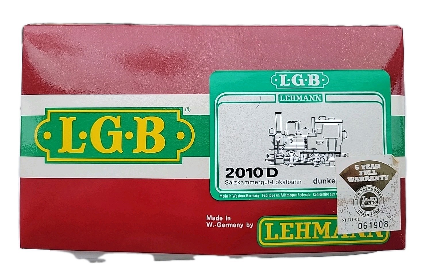+ LGB G Scale 2010 D Salzkammergut-Lokalbahn Steam Locomotive With Box