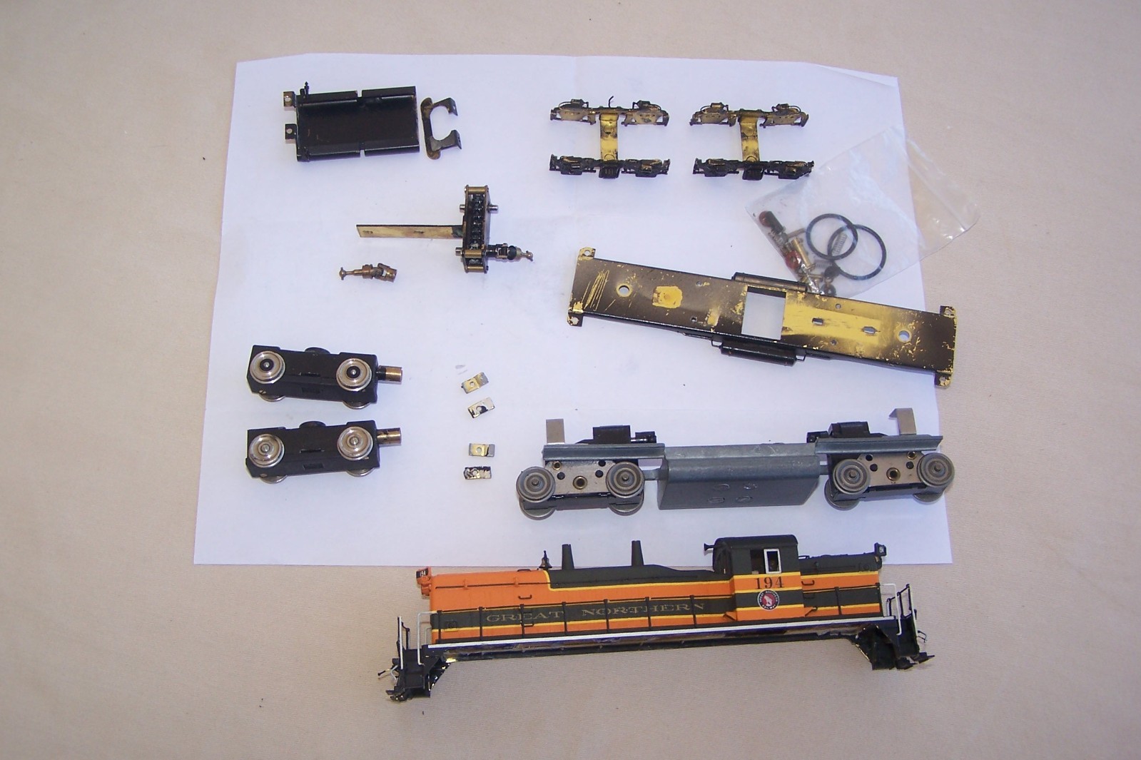 OMI Overland Great Northern GN EMD NW-5 Brass Diesel Locomotive-HO scale PROJECT