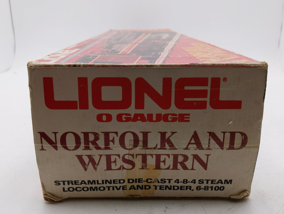 Lionel 6-8100 O Gauge Norfolk & Western 4-8-4 Steam Locomotive & Tender #611 EX