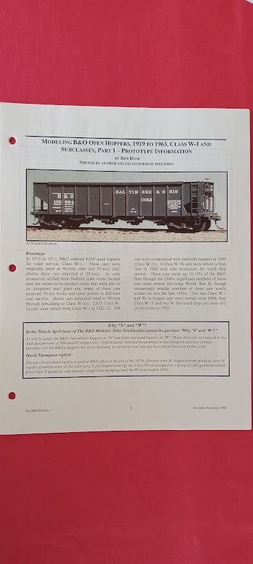 B&O Wagon Top Boxcar articles build &data RMC ’05 Mainline Modeler ’97#85