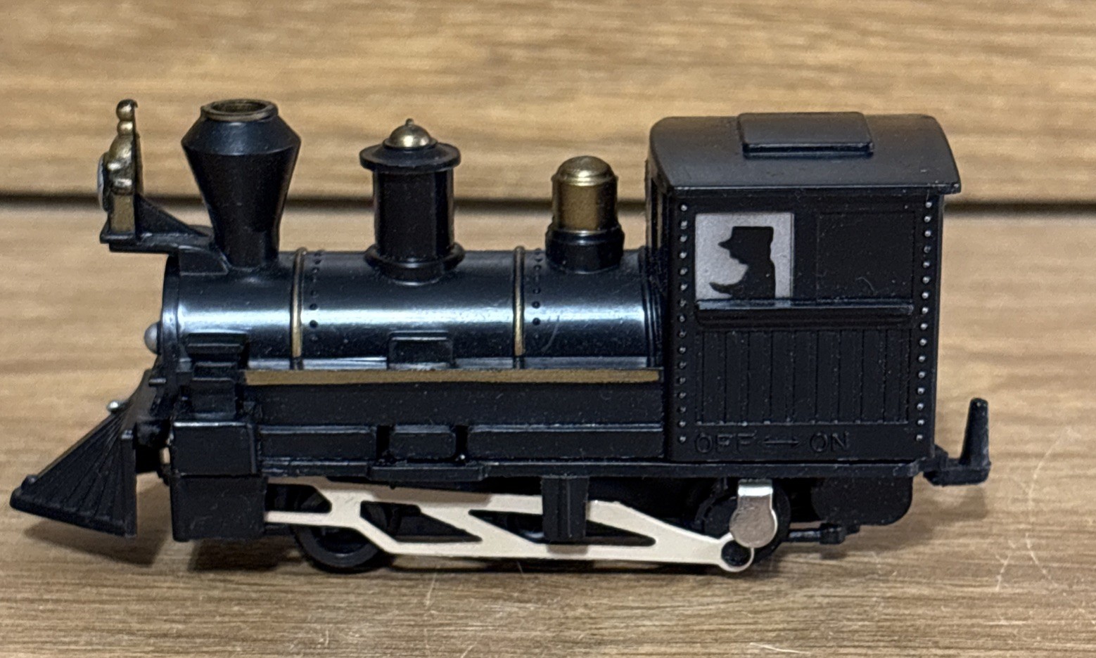Vintage Locomotive Train Scale Model Toy Black Made in Hong Kong Untested