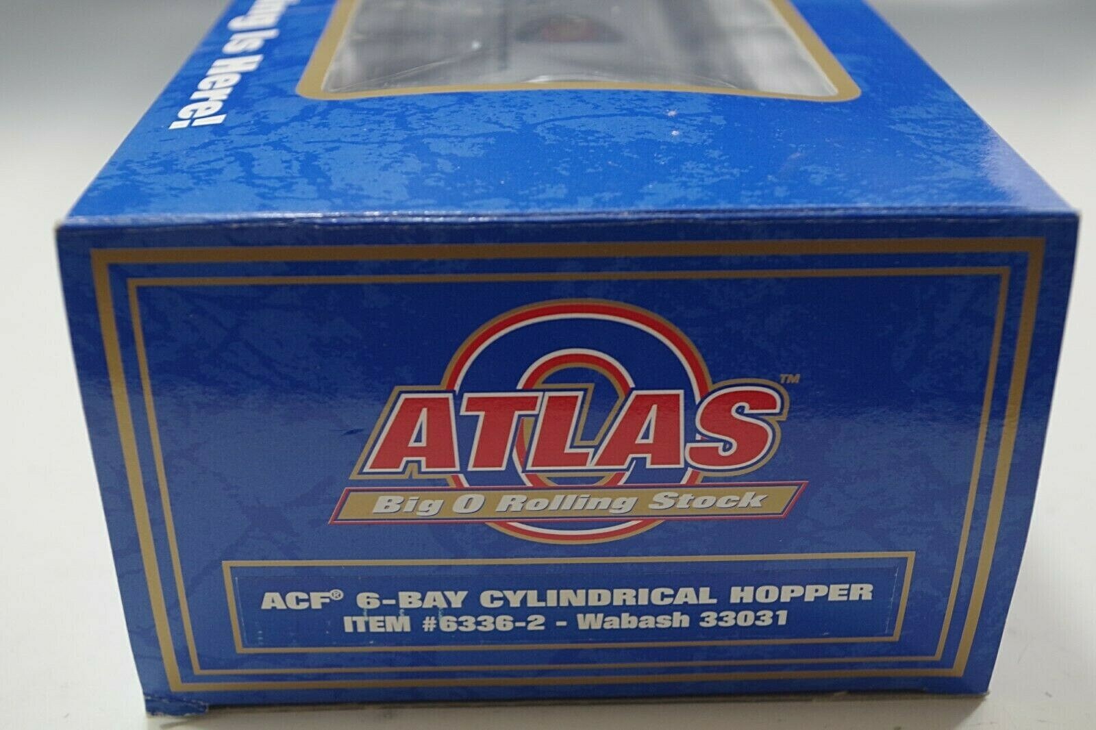 ATLAS ACF 3-BAY CYLINDRICAL HOPPER WABASH #6336-2 0 SCALE NIB TRUE 1/4″ SCALE