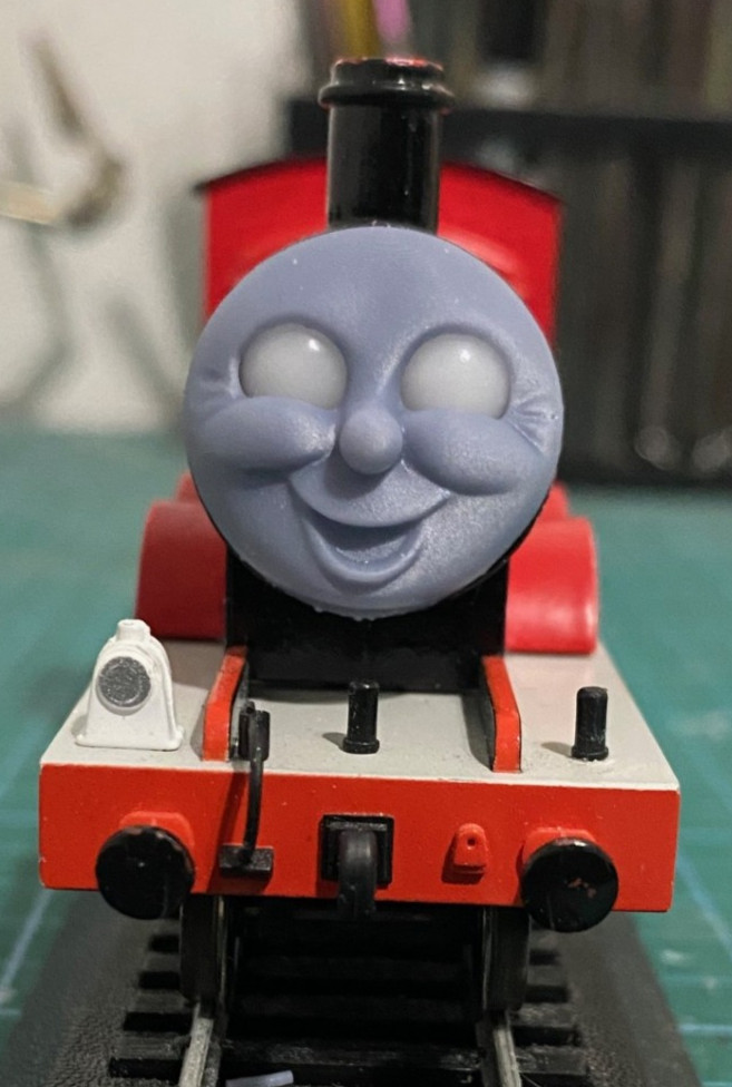 Custom HO/OO Bachmann Thomas & Friends James Magnetic Faces Set of Six