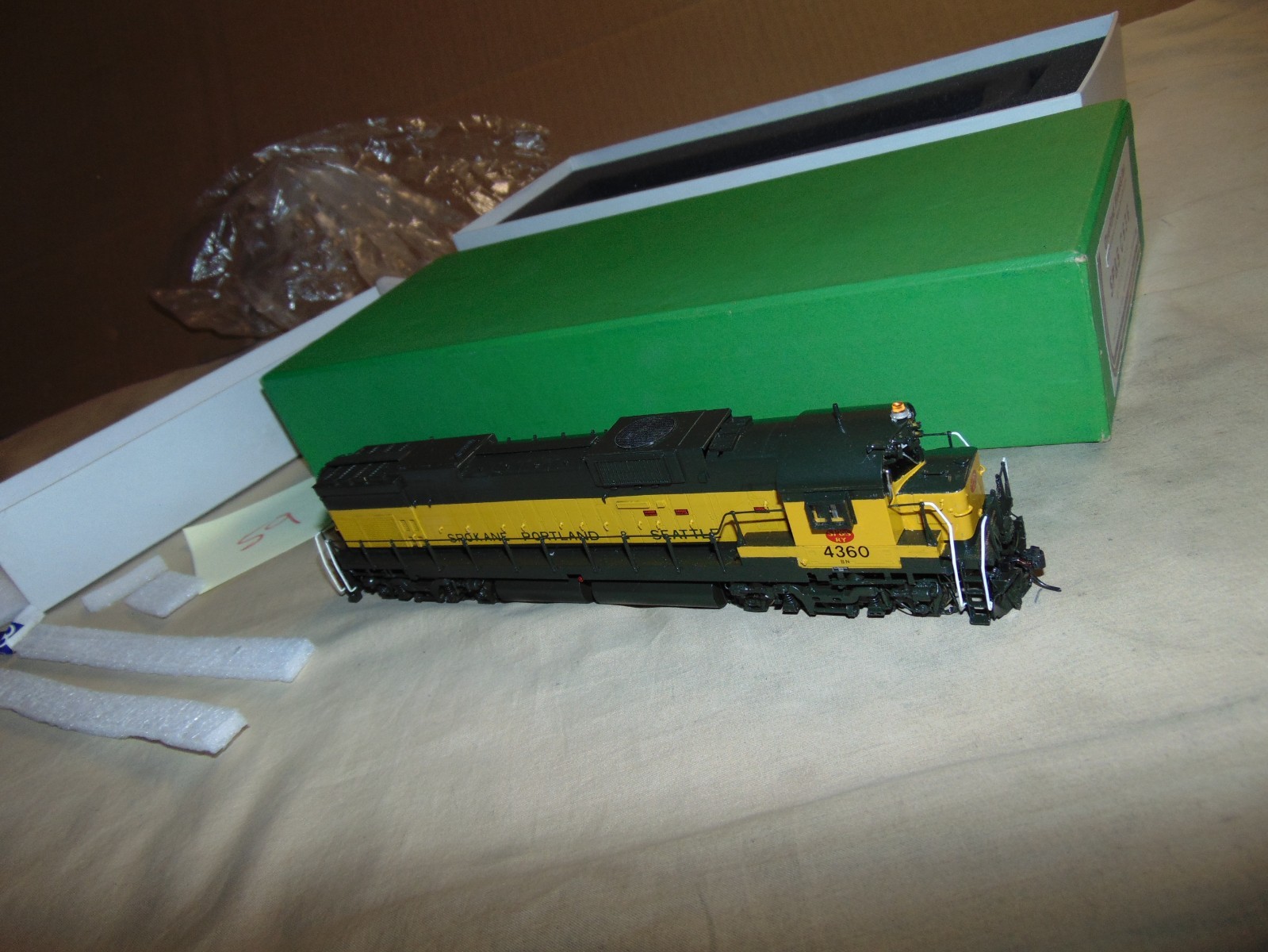 OVERLAND MODELS HO BRASS 6167 SPOKANE PORTLAND & SEATTLE C636 PAINTED +BOX #59