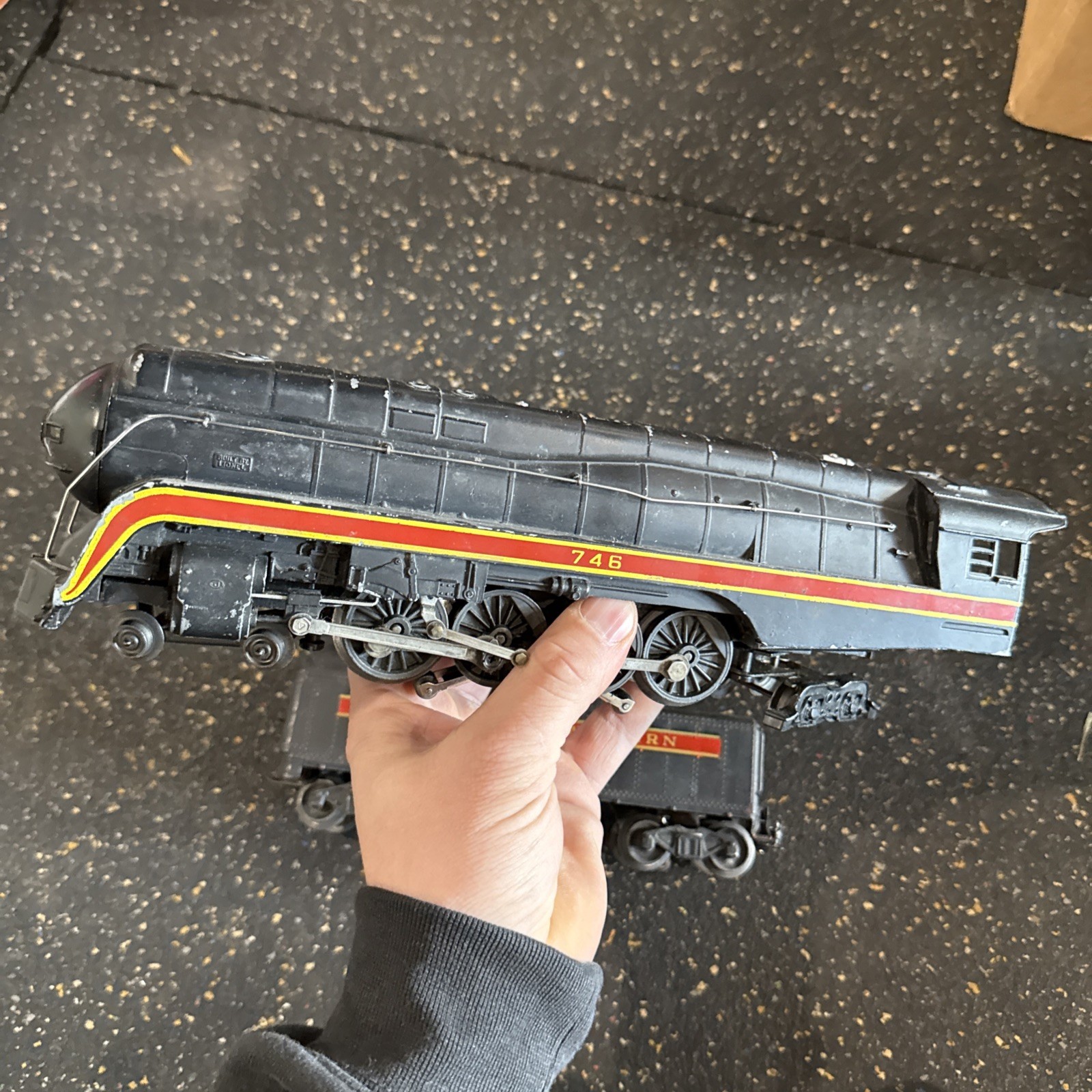 Lionel O Postwar 746 J-Class Norfolk Western 4-8-4 w/ 746W Tender Short Stripe
