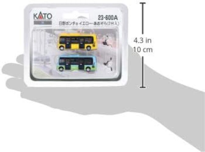 New Kato 23-600A N Scale Hino Town Bus Poncho 2 pcs (Yellow and Blue) from Japan