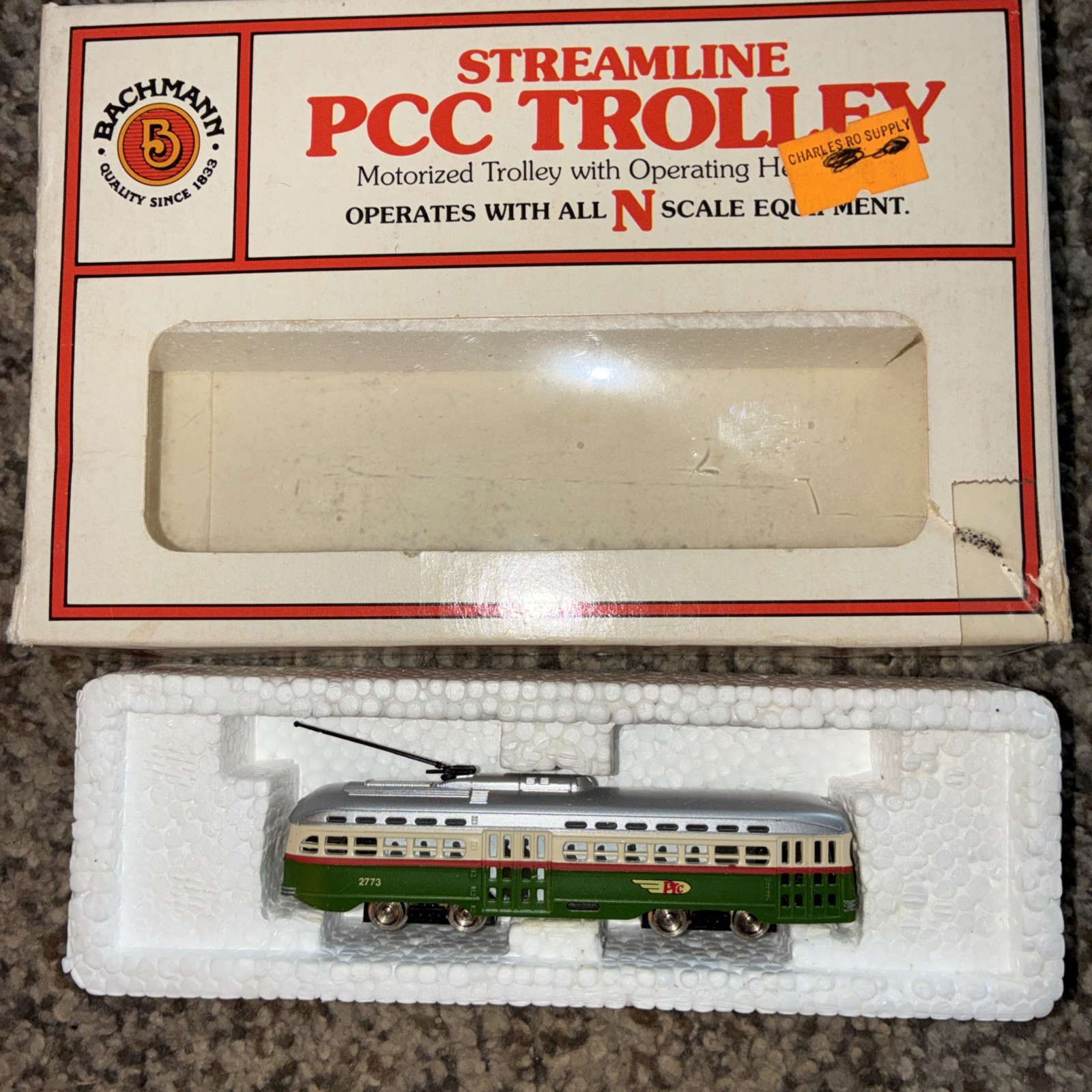 Bachmann N Scale PTC Streamline PCC Trolley Philadelphia Transit 2773 tested