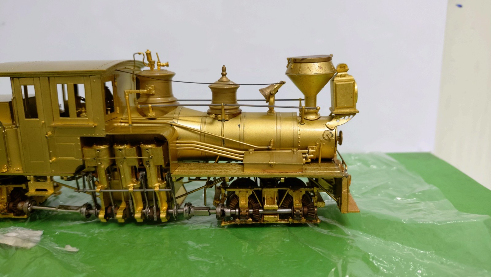Overland (OMI) Brass Gilpin Shay #3 with Grandt Line Drive – On2 scale