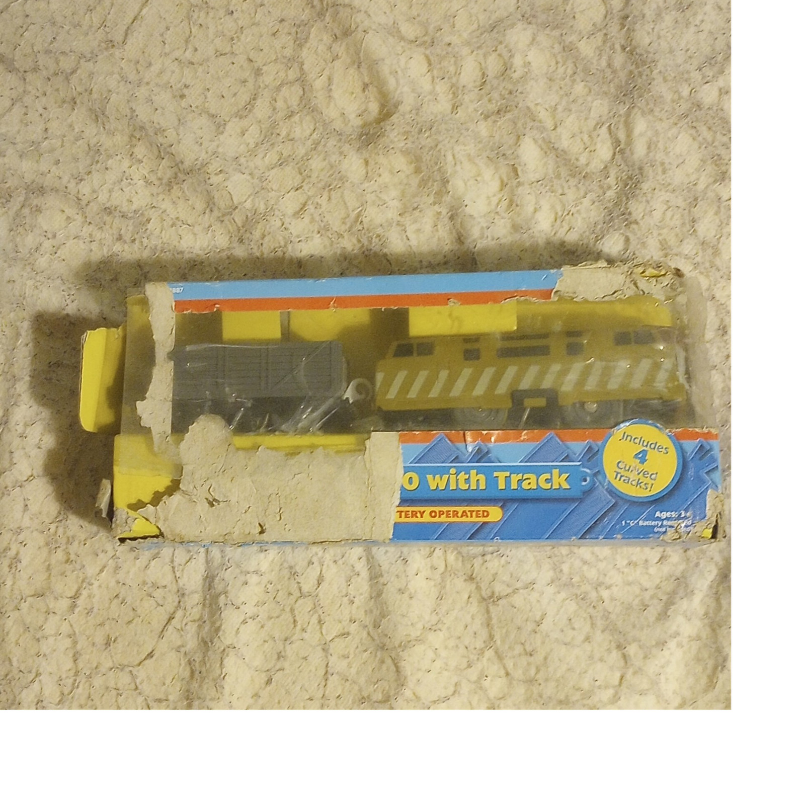 Diesel 10 Electric Locomotive w/ Track HO Gauge 1:80 Beige Used Look