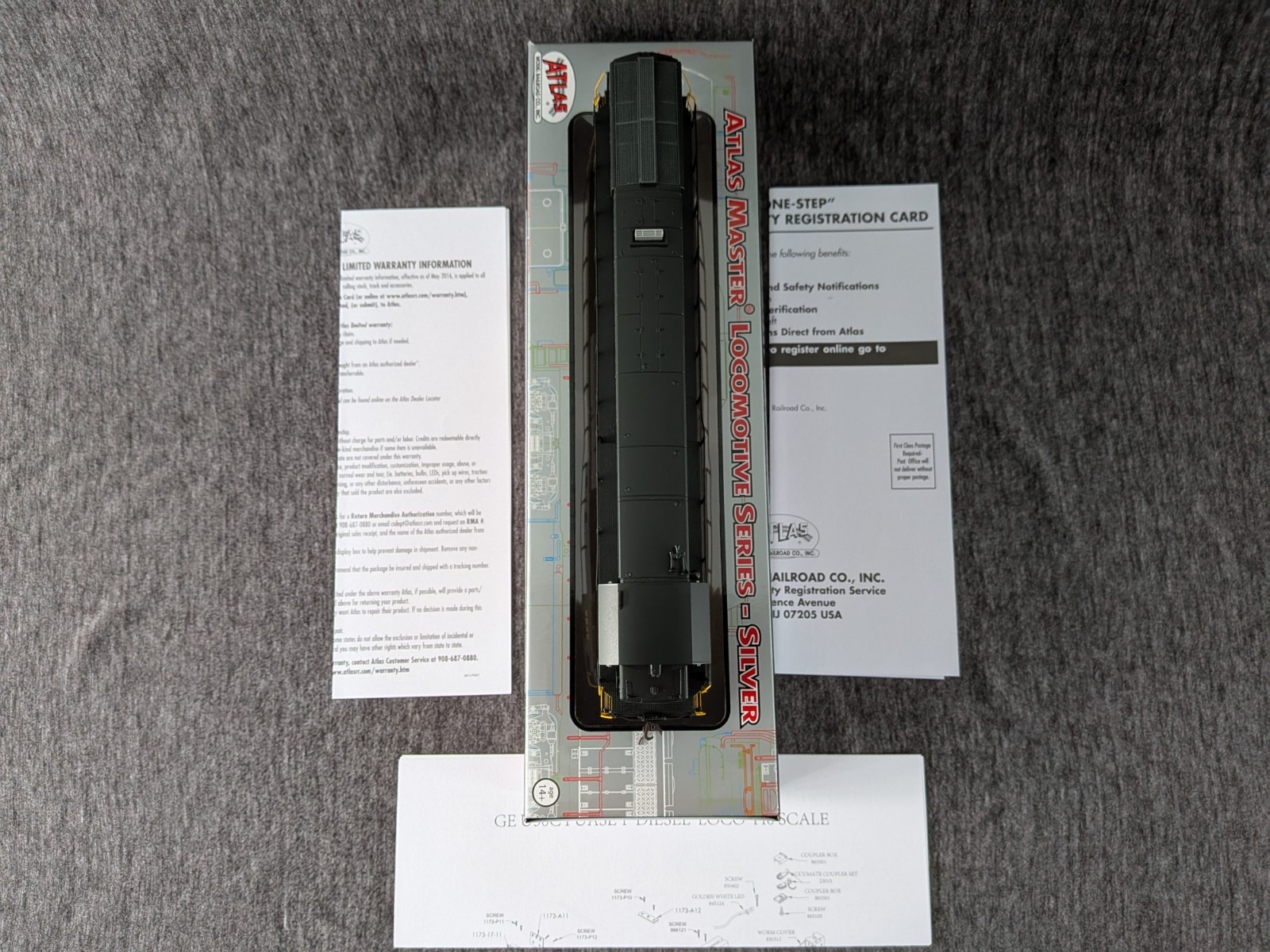 Atlas HO U30C, Pennsylvania #6536, Atlas #10 003897, Silver Series DCC Ready.