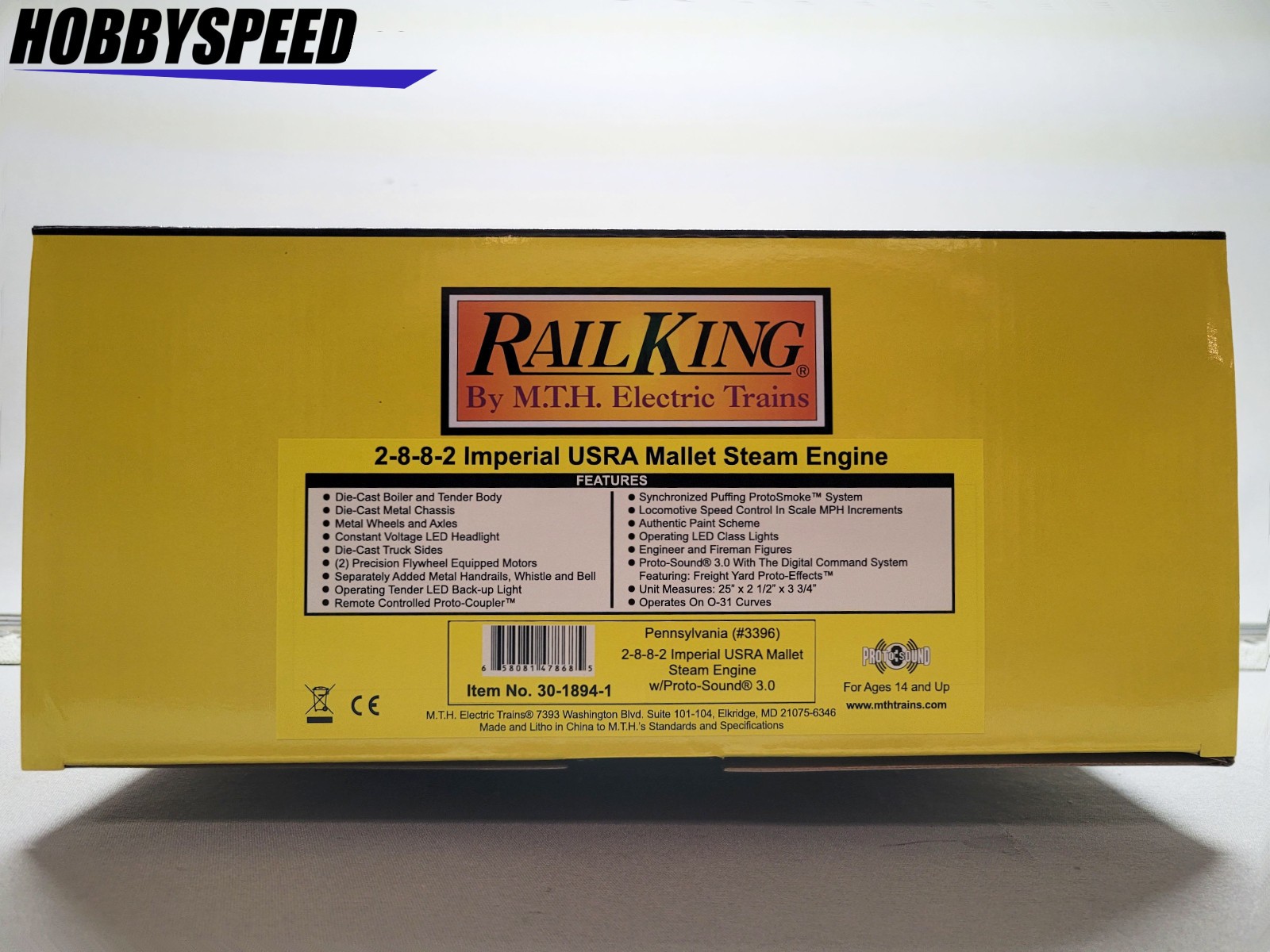 MTH RAILKING PRR 2-8-8-2 IMPERIAL USRA MALLET STEAM ENGINE O GAUGE 30-1894-1 NEW