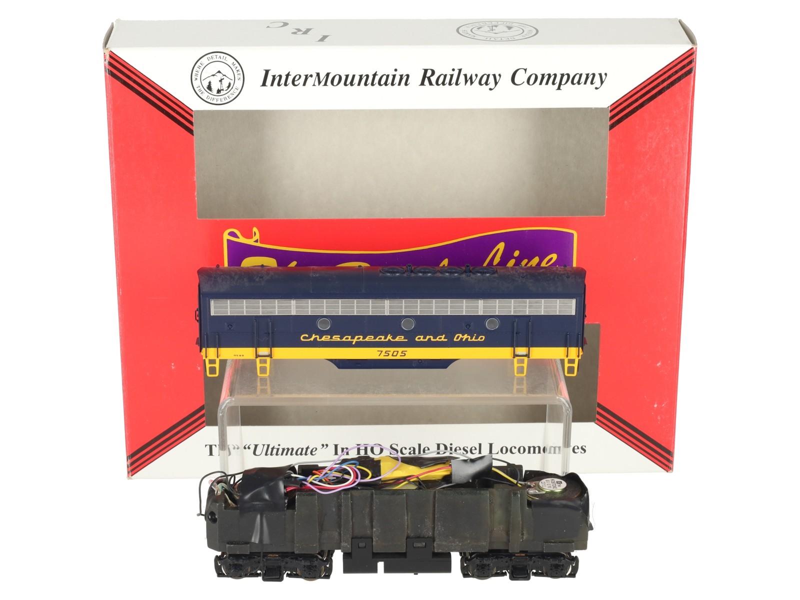 InterMountain 49519WD-01 HO Scale C&O EMD F-7B Diesel B Unit #7505 w DCC & Sound