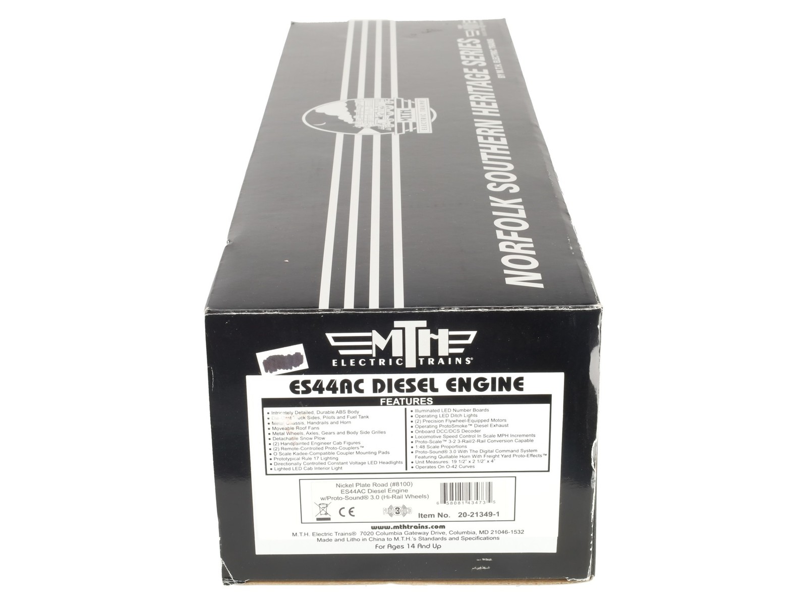 MTH 20-21349-1 O Gauge NS Nickel Plate Road ES44AC Diesel Engine PS 3.0 #8100 EX