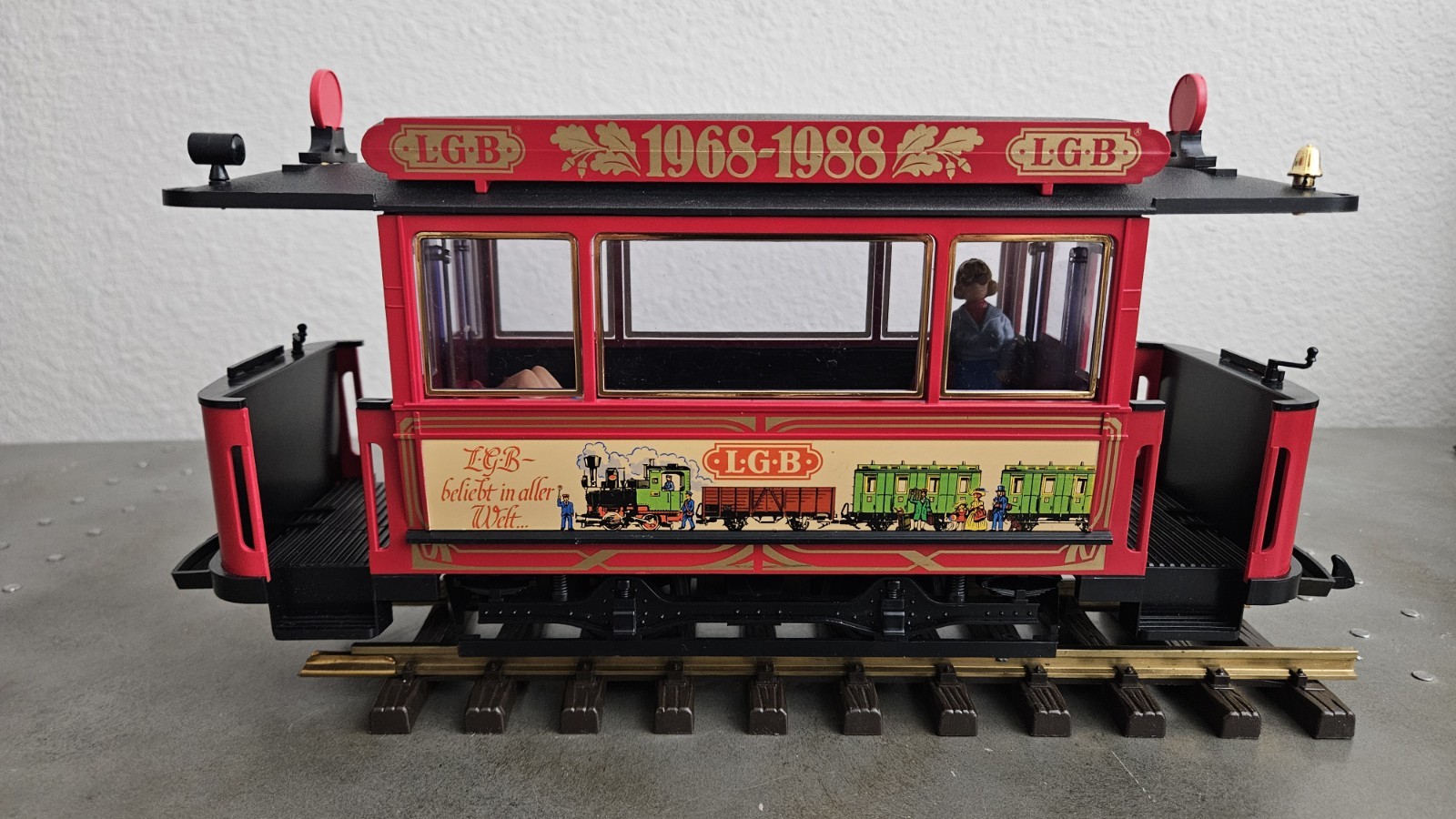 LGB LEHMANN 2030 Anniversary 1968-1988 Trolley Set W/ Box & Papers EX. Condition