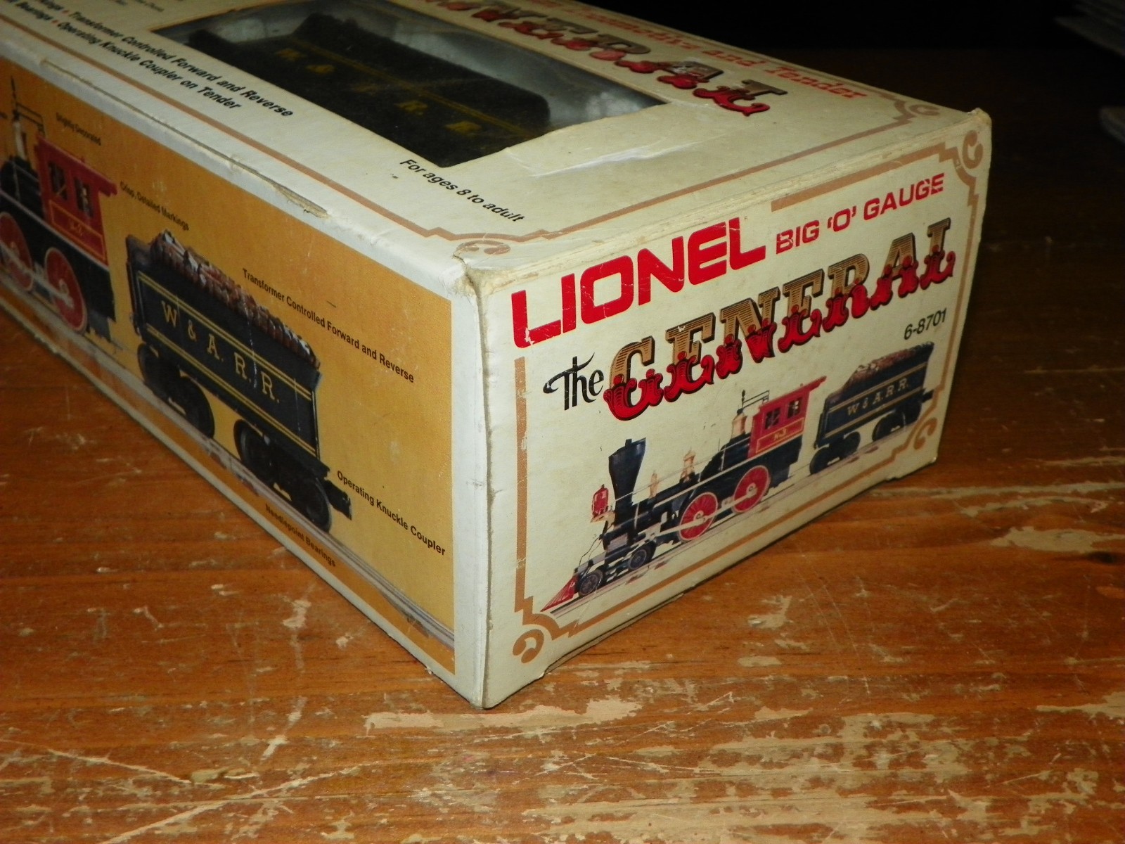 Lionel 6-8701 O Gauge W&ARR General 4-4-0 Steam Locomotive & Tender w/Box