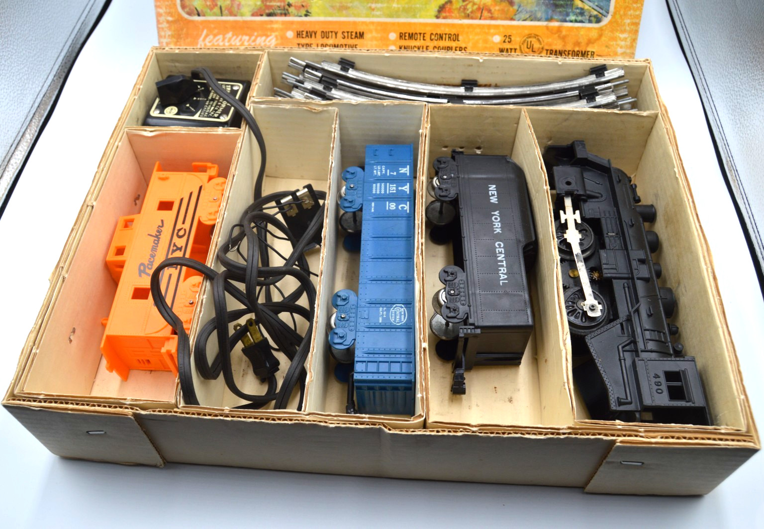 MARX Train Set 4205 Vintage Boxed 25watt USA Made 1960s NY Central Tested Works!