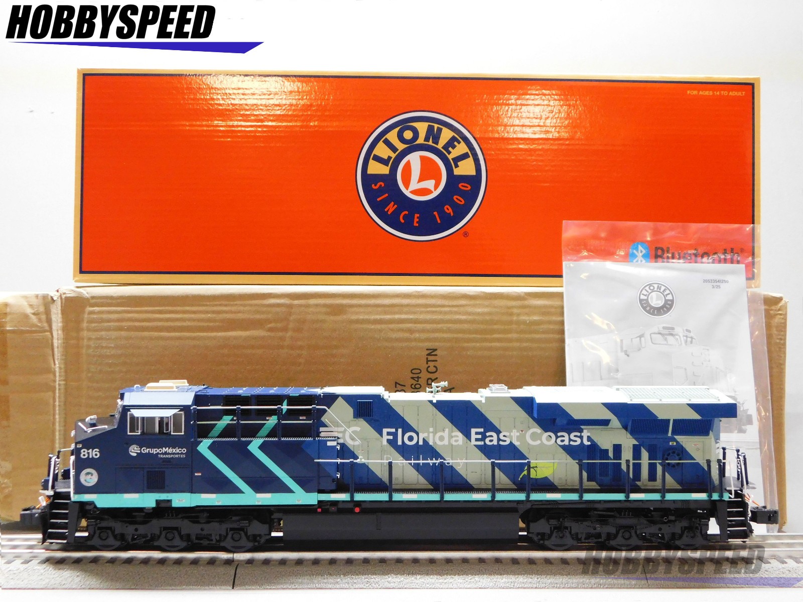 LIONEL BTO FLORIDA EAST COAST LEGACY ES44 #816 DIESEL ENGINE O GAUGE 2533640 NEW