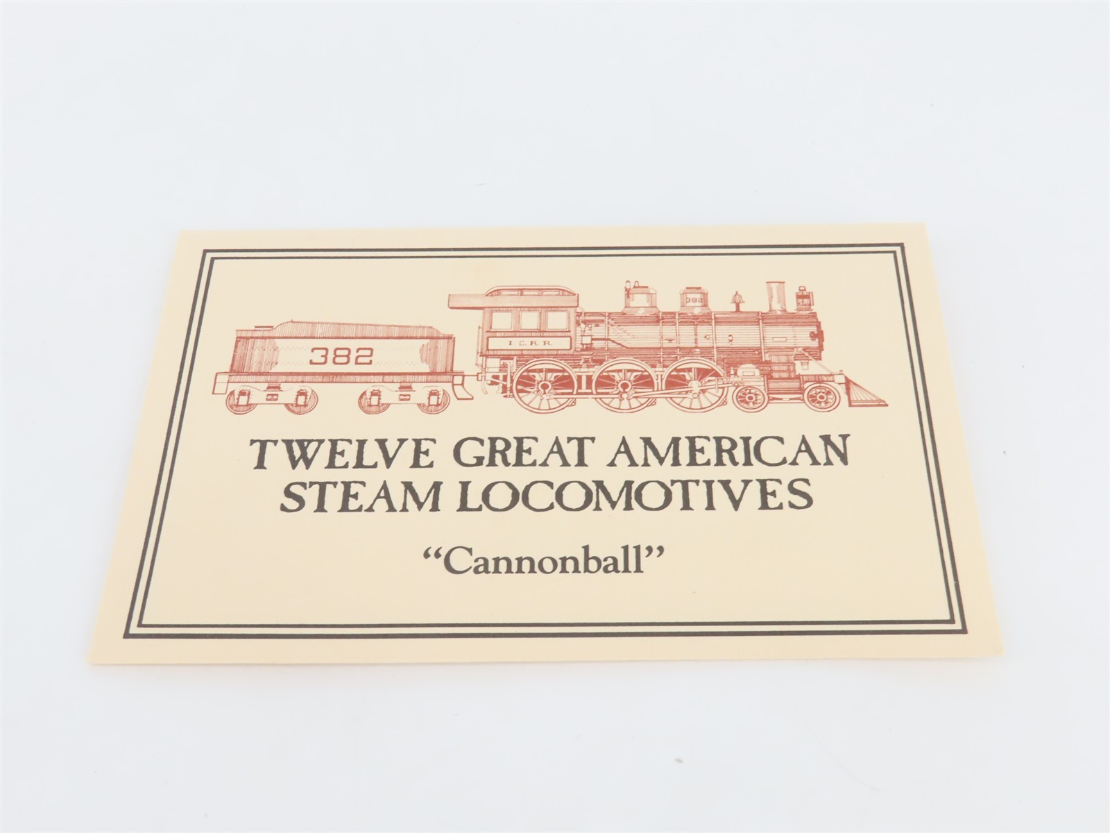 1:101 Scale Danbury Mint Diecast IC 4-6-0 Cannonball Steam #382 STATIC MODEL