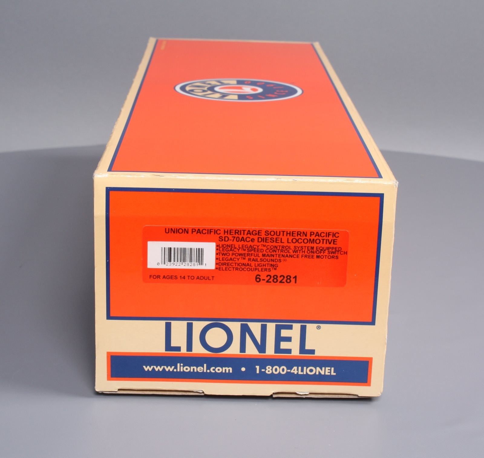 Lionel 6-28281 O Gauge SP/UP Heritage SD70ACe Diesel Locomotive #1996 EX/Box