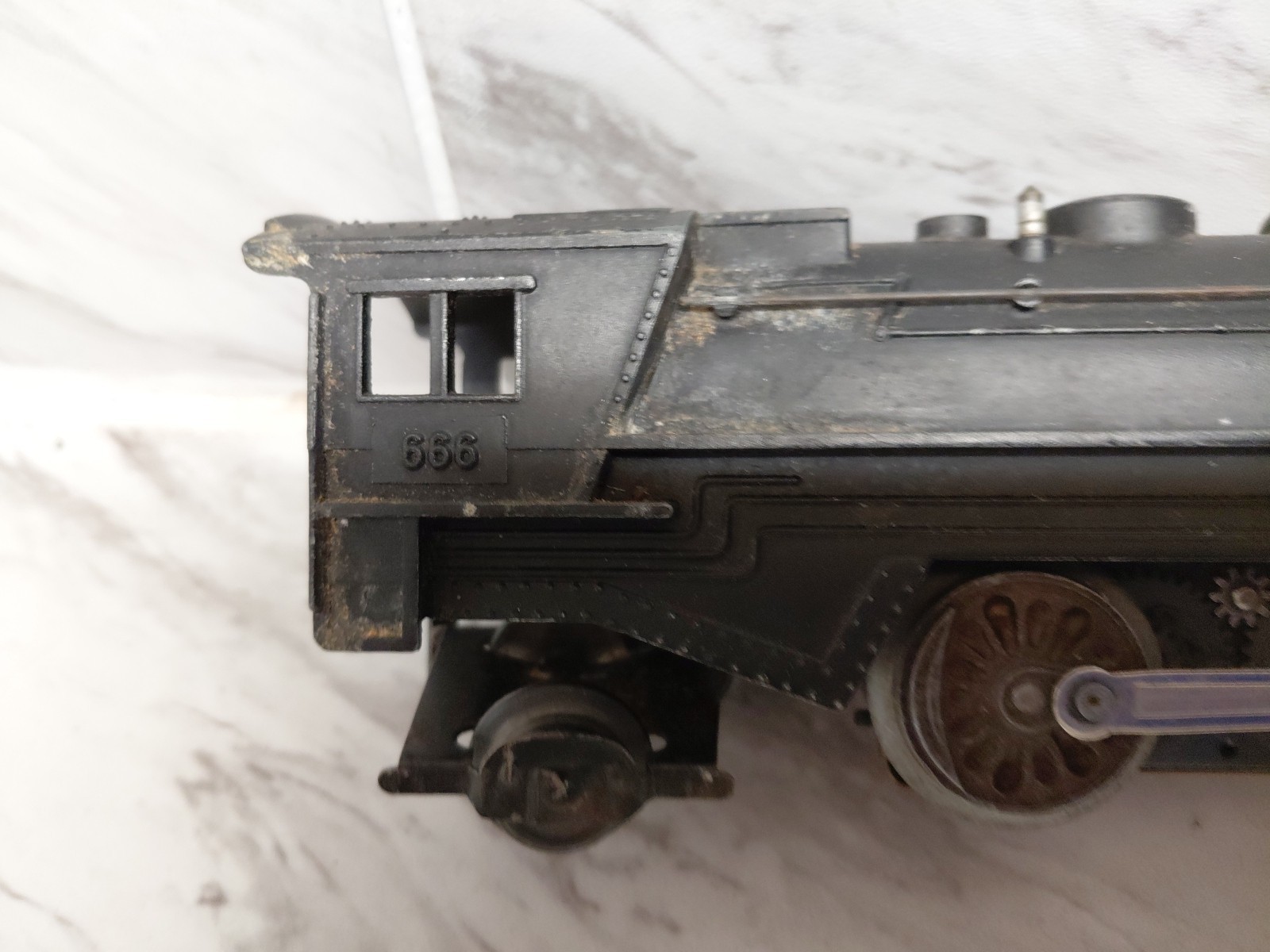 Nice Vintage Marx 666 2-4-2 Die-cast Zinc Steam Locomotive Untested Sold As Seen