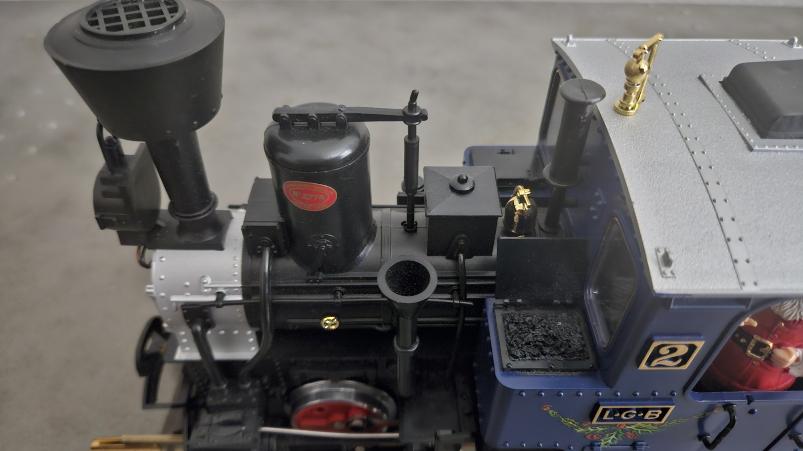 LGB LEHMANN 24201 CHRISTMAS SANTA CLAUS BLUE 0-4-0 STEAM ENGINE EXTREMELY RARE