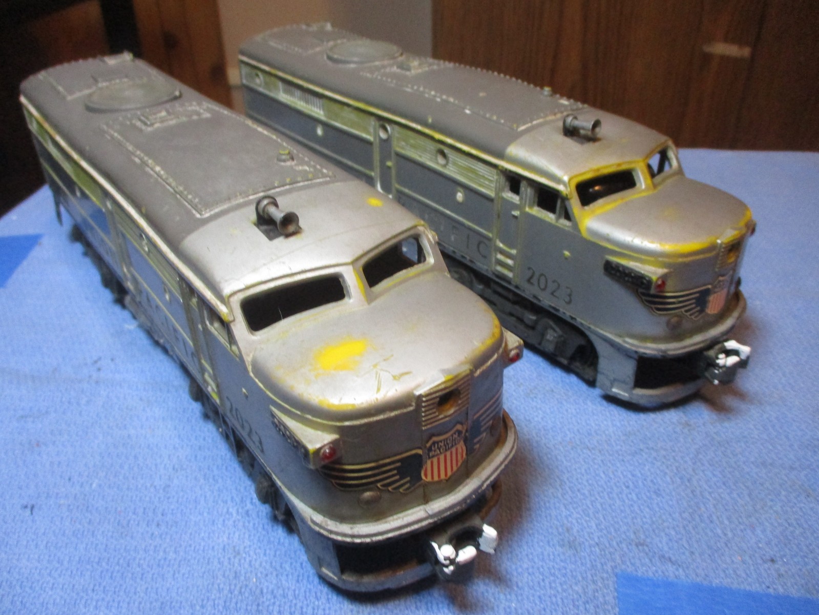 Post War Lionel 2023 O Union Pacific Alco AA Diesel Locomotive 2nd Set Tested