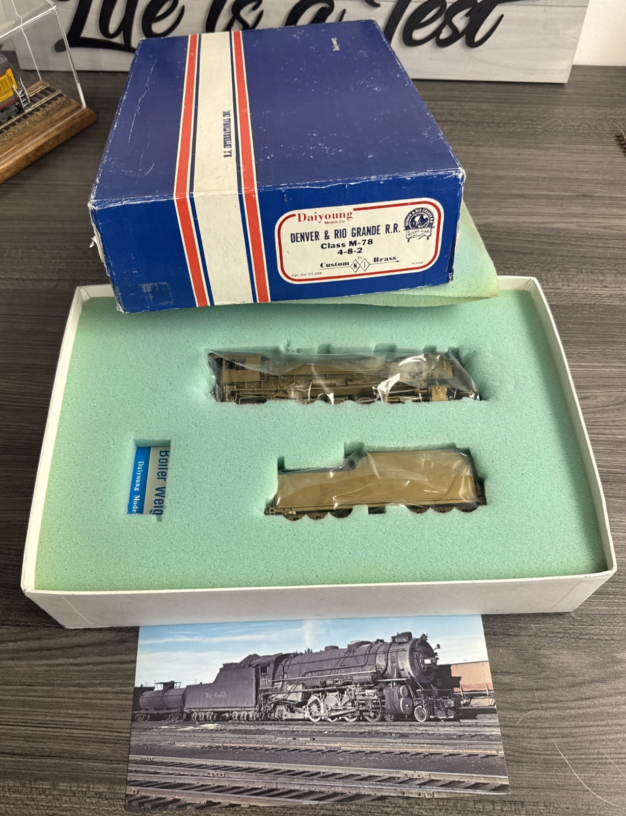NJ Custom Brass HO #ST-298 Class M-78 4-8-2 D&RGW – Unpainted, Tested & NIB!