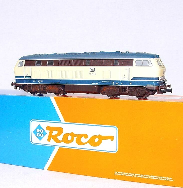 Roco DC HO 1:87 Deutsche Bundesbahn BR 215 “D-ZUG” DIESEL LOCOMOTIVE MIB`85!