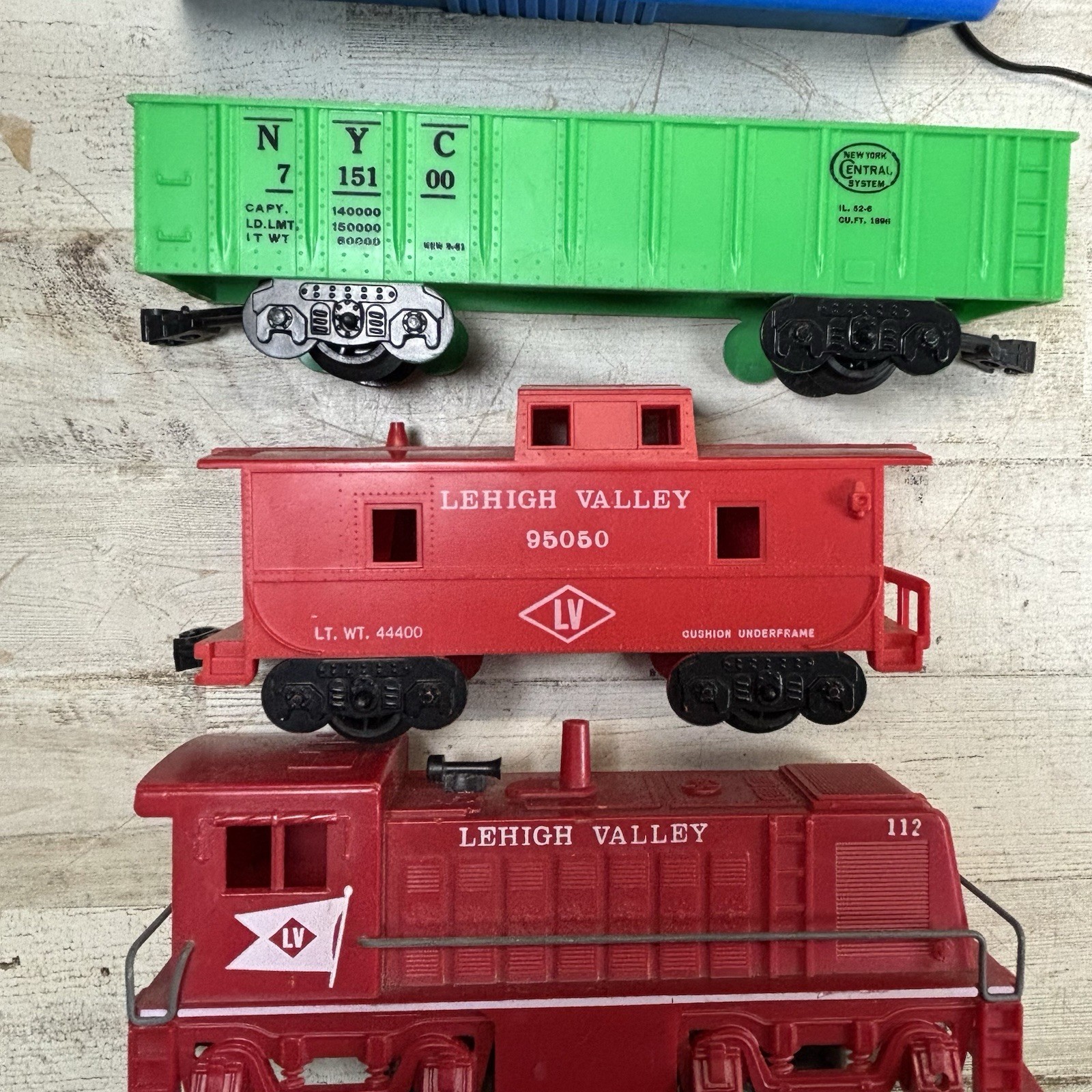 Marx Lehigh Valley Battery Operated Train Set NYC Gondola Caboose Transformer 80