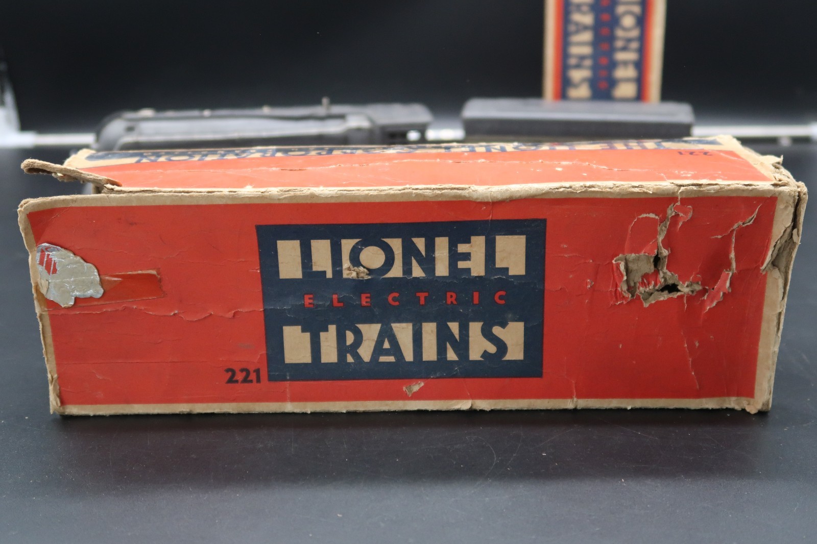 Vtg Lionel Steam Locomotive Engine Torpedo Gray 221 & 221T Orig Box Needs Repair