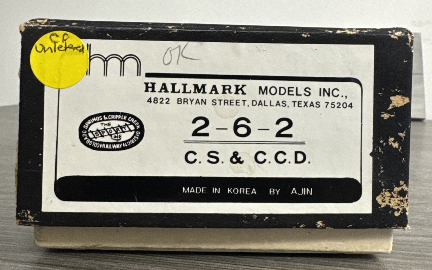 Hallmark Models Inc. HO Prairie Colorado Springs & Cripple Creek District 2-6-2