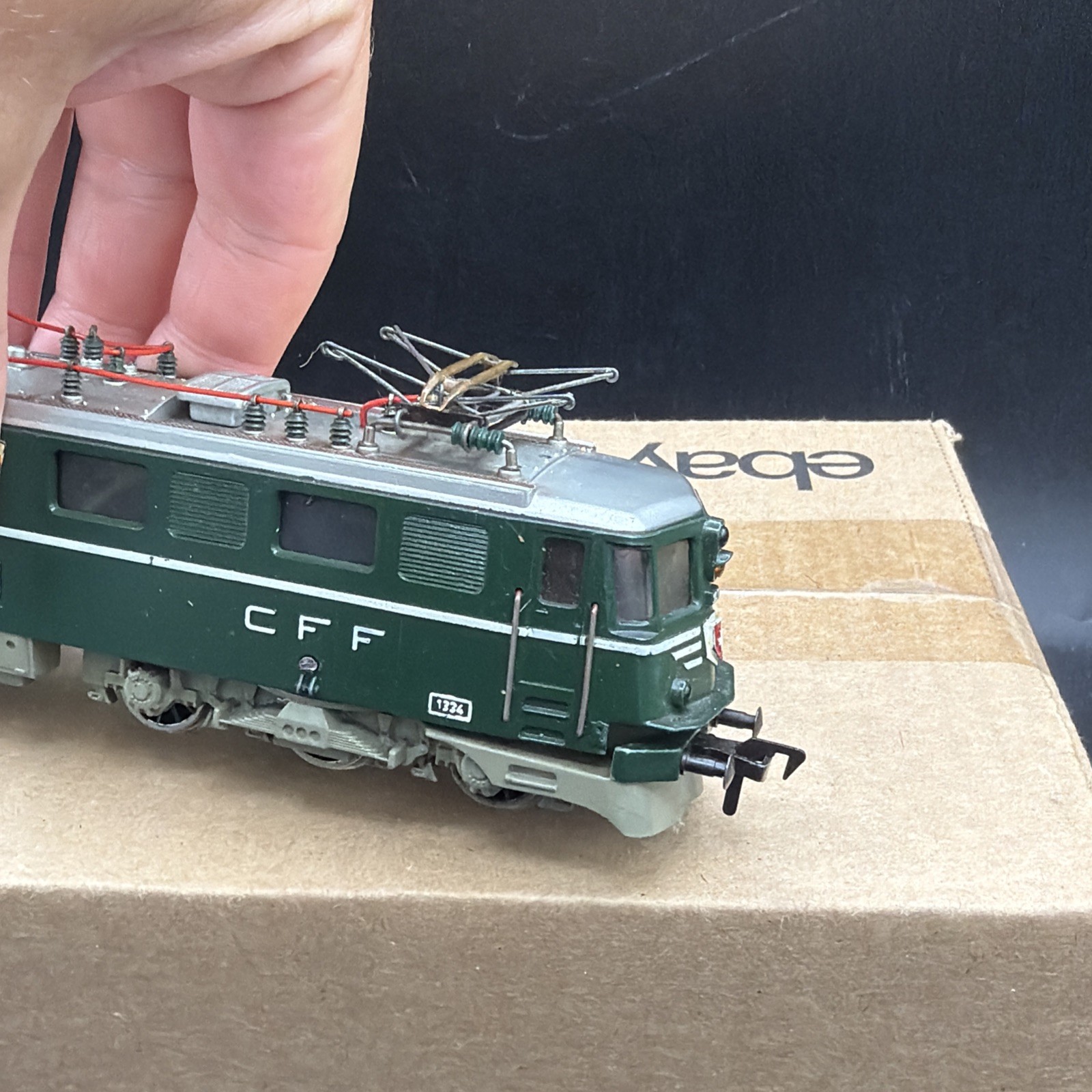 READ Vintage Early Fleischmann HO Scale Dual Motor DC SBB CFF 11412 Locomotive