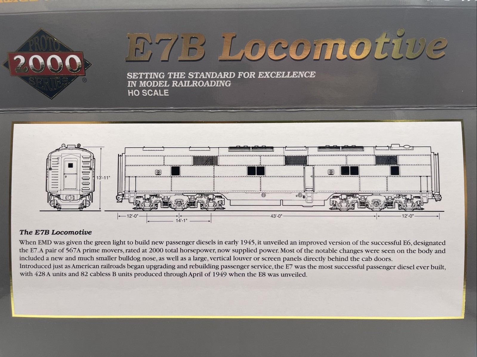 PROTO 2000 New York Central EMD E7A-E7B Phase II Diesel 4-ENGINE AB/AB SET