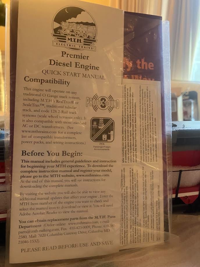 MTH PS 3.0 20-20251-1 Premier O-Gauge GP-30 tested only for proper operation new