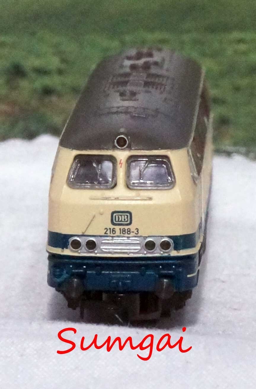 Marklin 88784 Diesel Loco BR 216 Ocean Blue 5-Pole Motor LEDs Z Scale Z Gauge