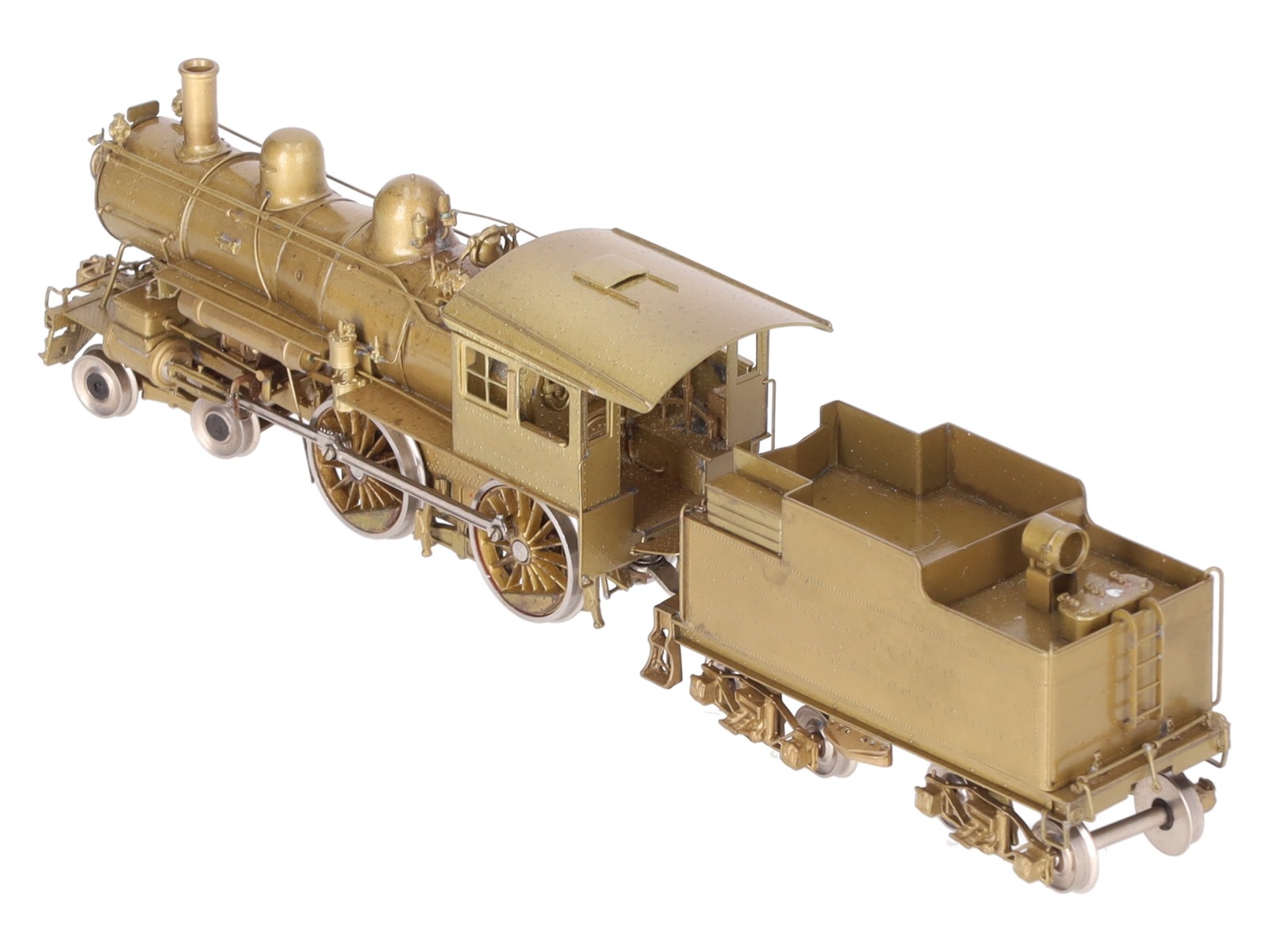 Pacific Fast Mail HO BRASS B&M 4-4-0 A-41F Steam Locomotive & Tender- Unpainted