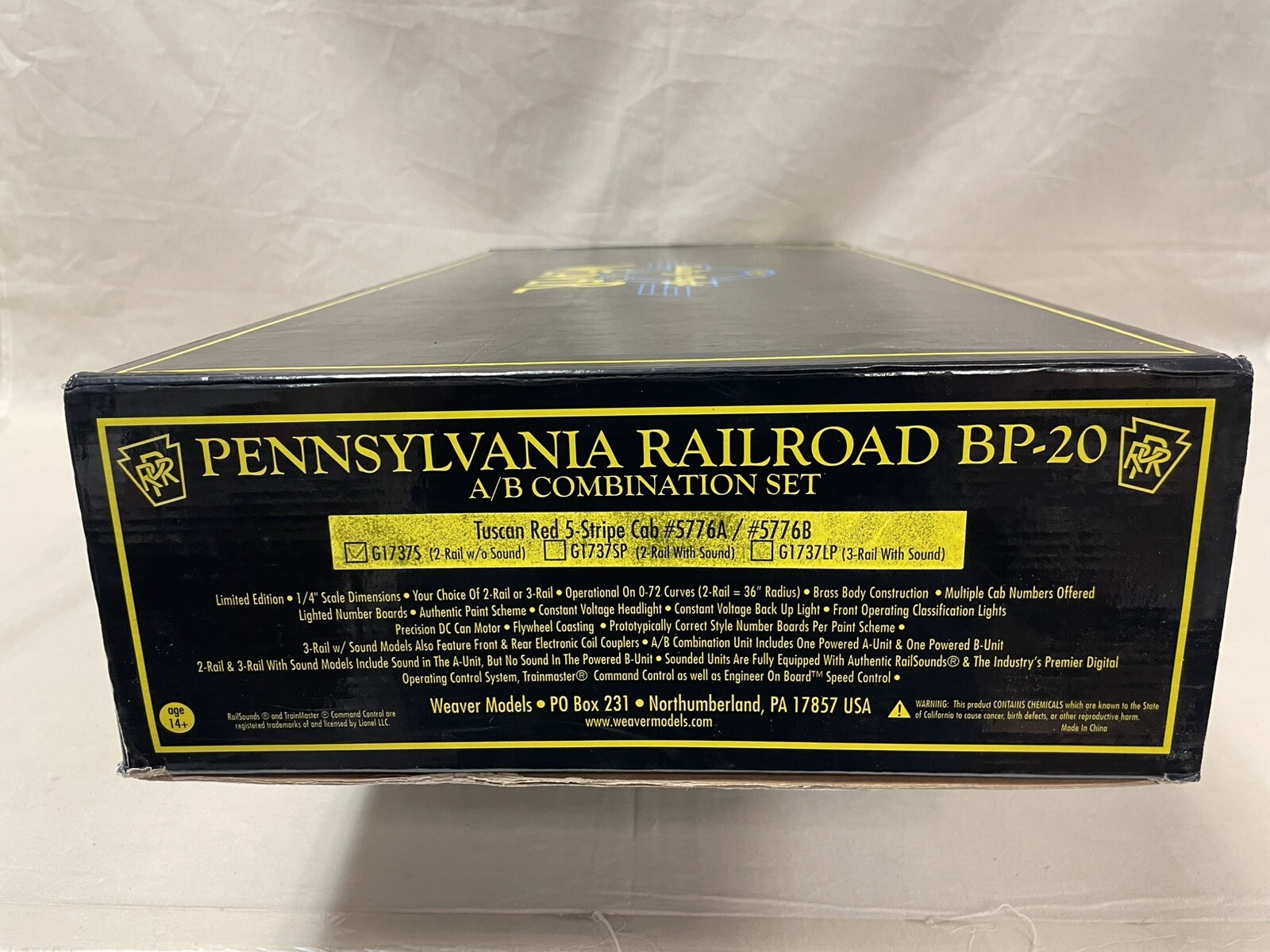 Weaver – O – PRR BP-20 Sharknose BRASS A/B Set #5776A #5776B – G1737S #11 OF 12!