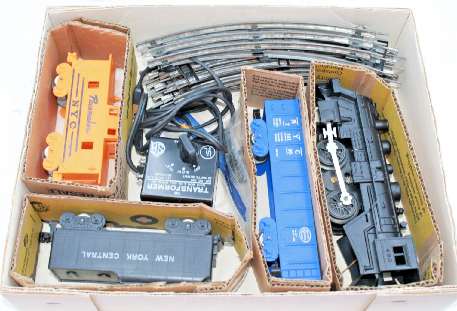 1960s Vintage MARX USA Made Toy New York NY Central TRAIN SET #4205 Boxed 25WATT
