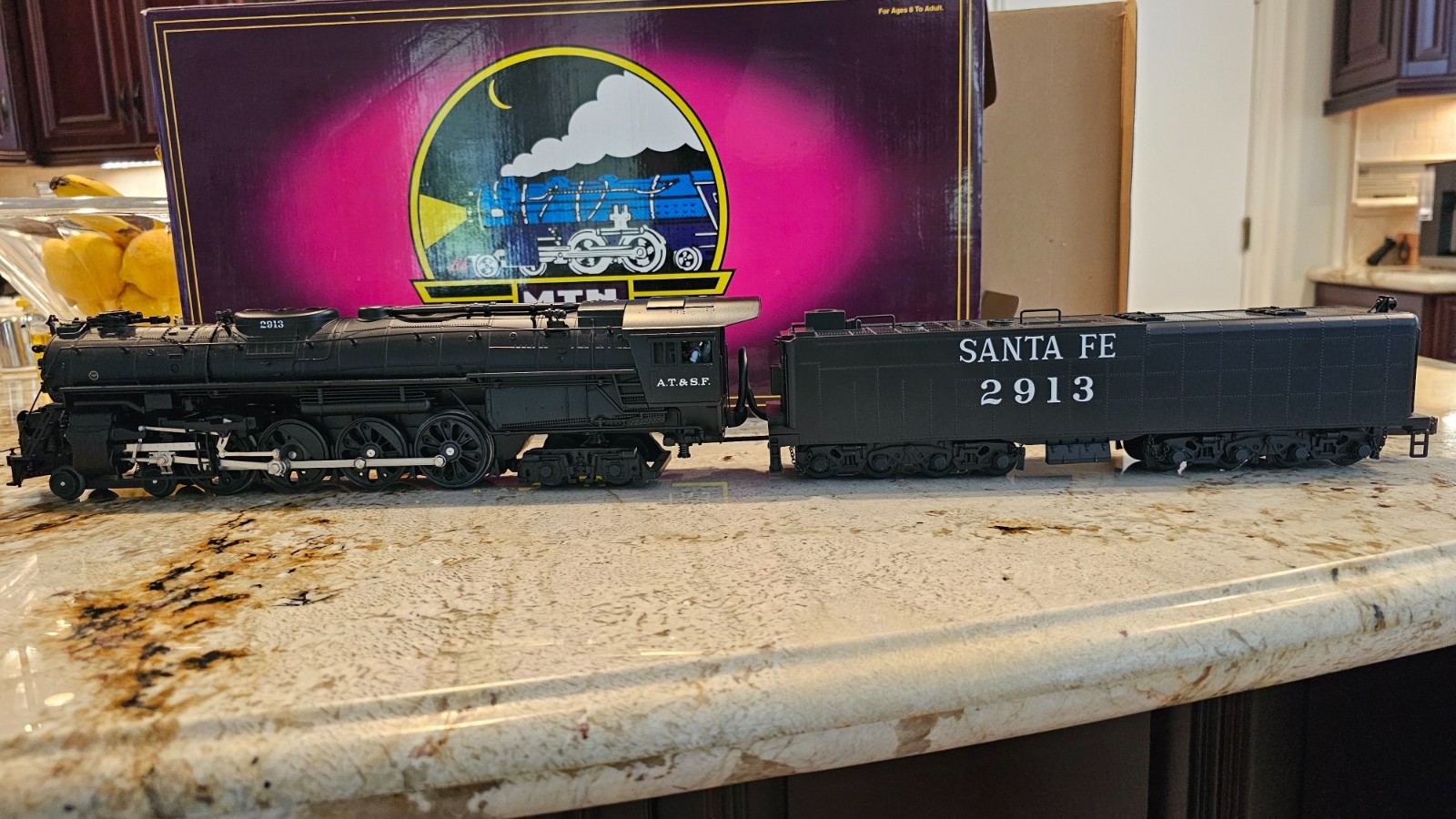 MTH AT&SF Santa Fe 4-8-4 Northern 2913 20-3080-1 3-Rail Excellent!
