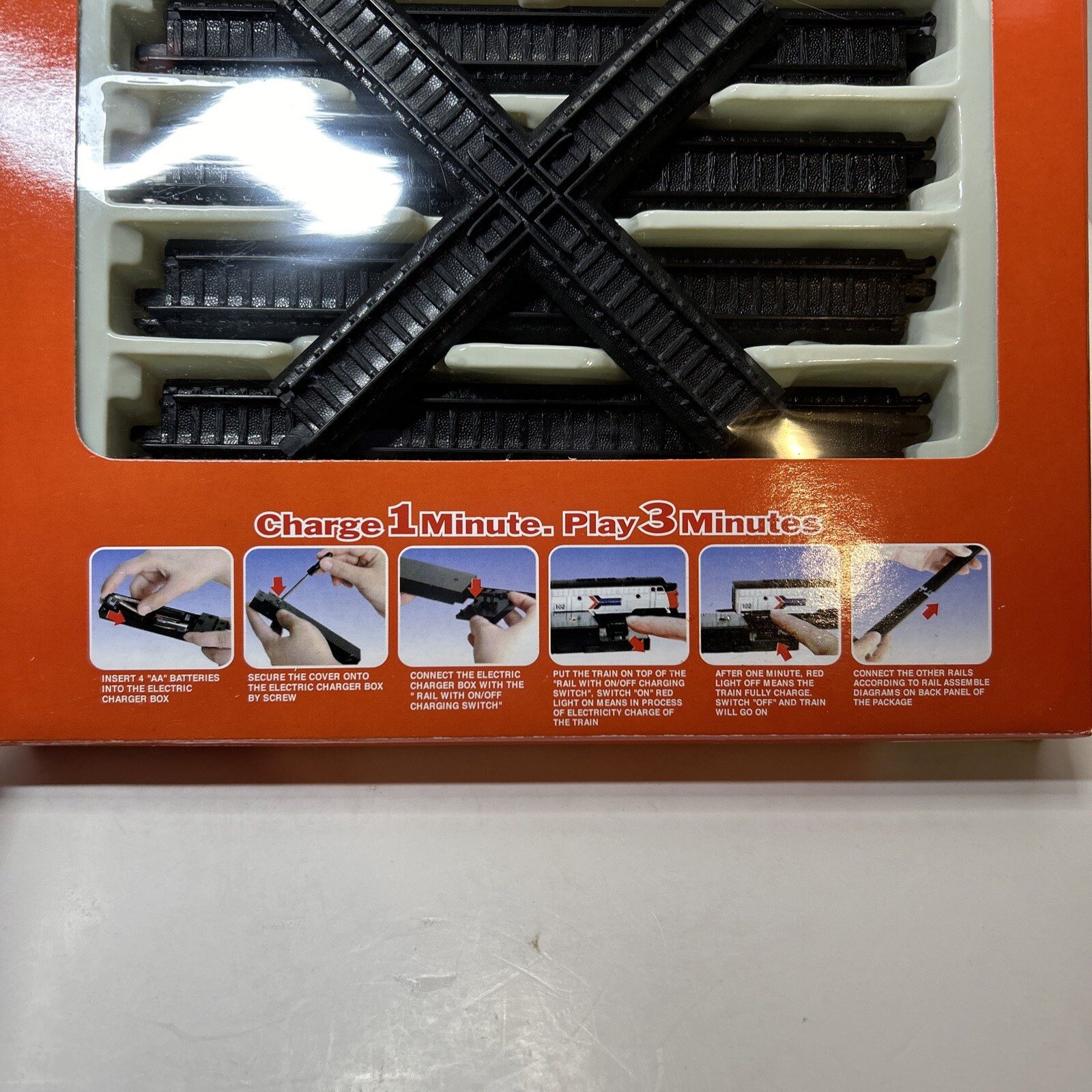 New-Ray RailRoad N Scale Santa Fe C44-9W Diecast Battery Operated Train Set