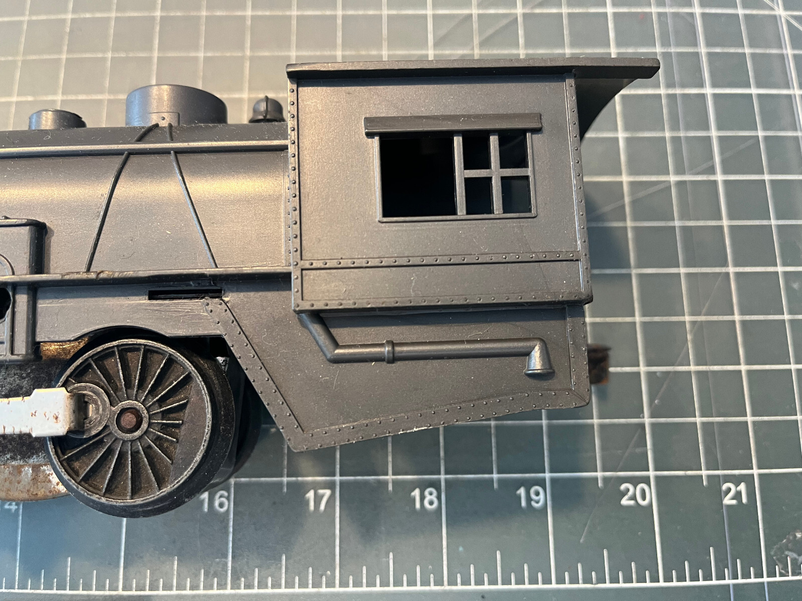 Marx O Train SCARCE GUNMETAL GRAY Clockwork Windup Locomotive Engine RUNS Lot J