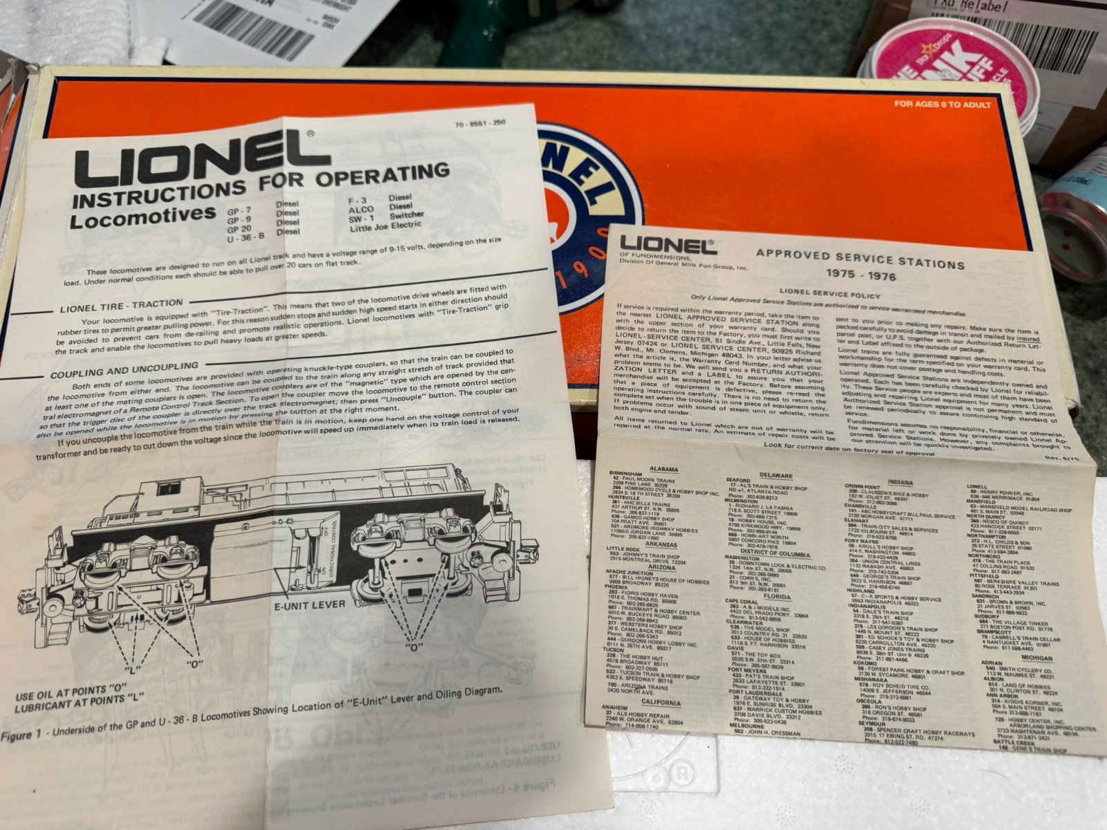 Lionel 6-28846 O Western Pacific U36B Diesel Locomotive in Original Box